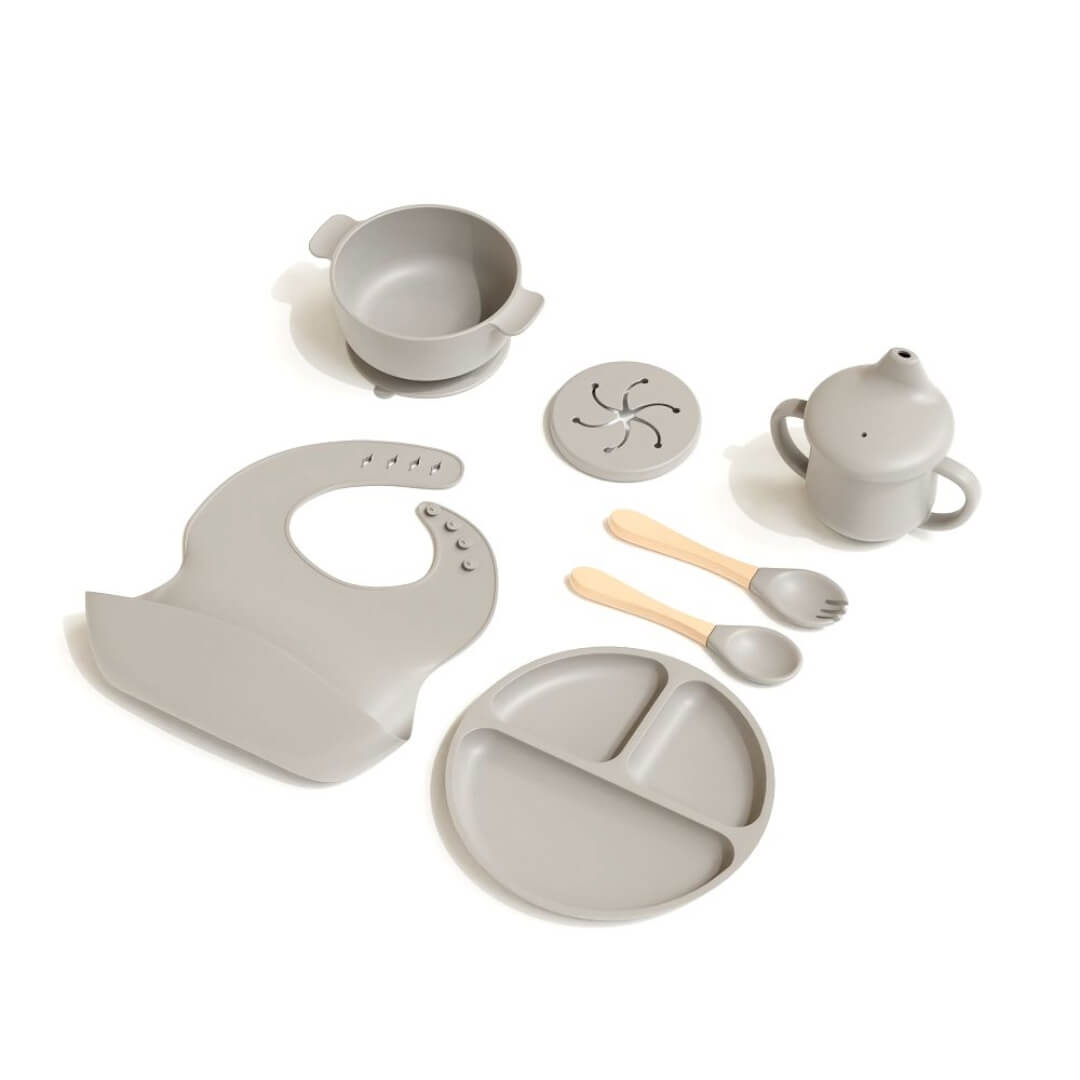 8-Piece Silicone Toddler Feeding Set