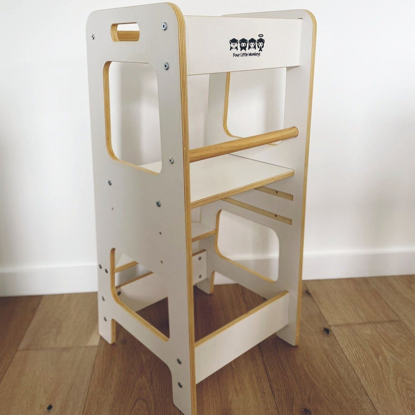 'Adjustable Learning Tower in a White finish' by Four Little Monkeys