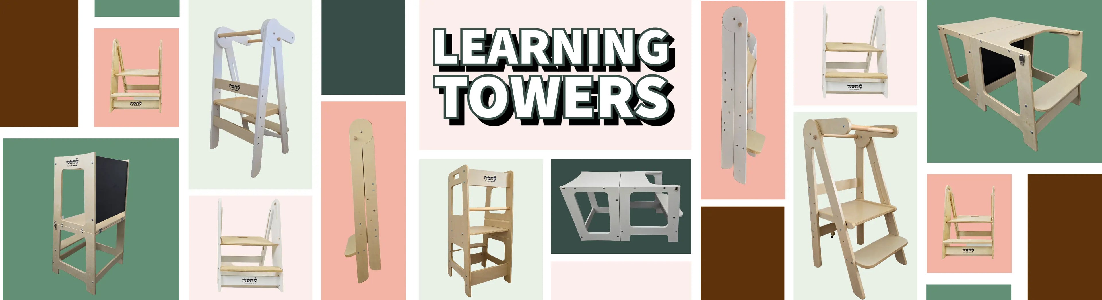 Learning towers for toddlers and young children
