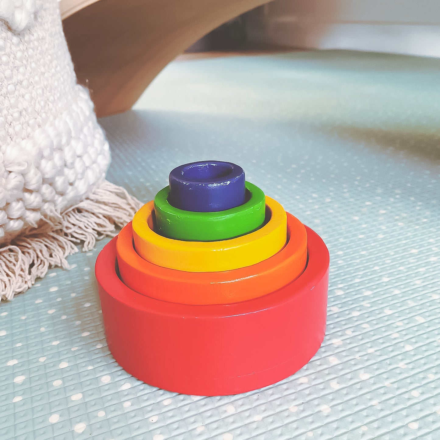 Rainbow Circle Stacker | Montessori Sensory Play