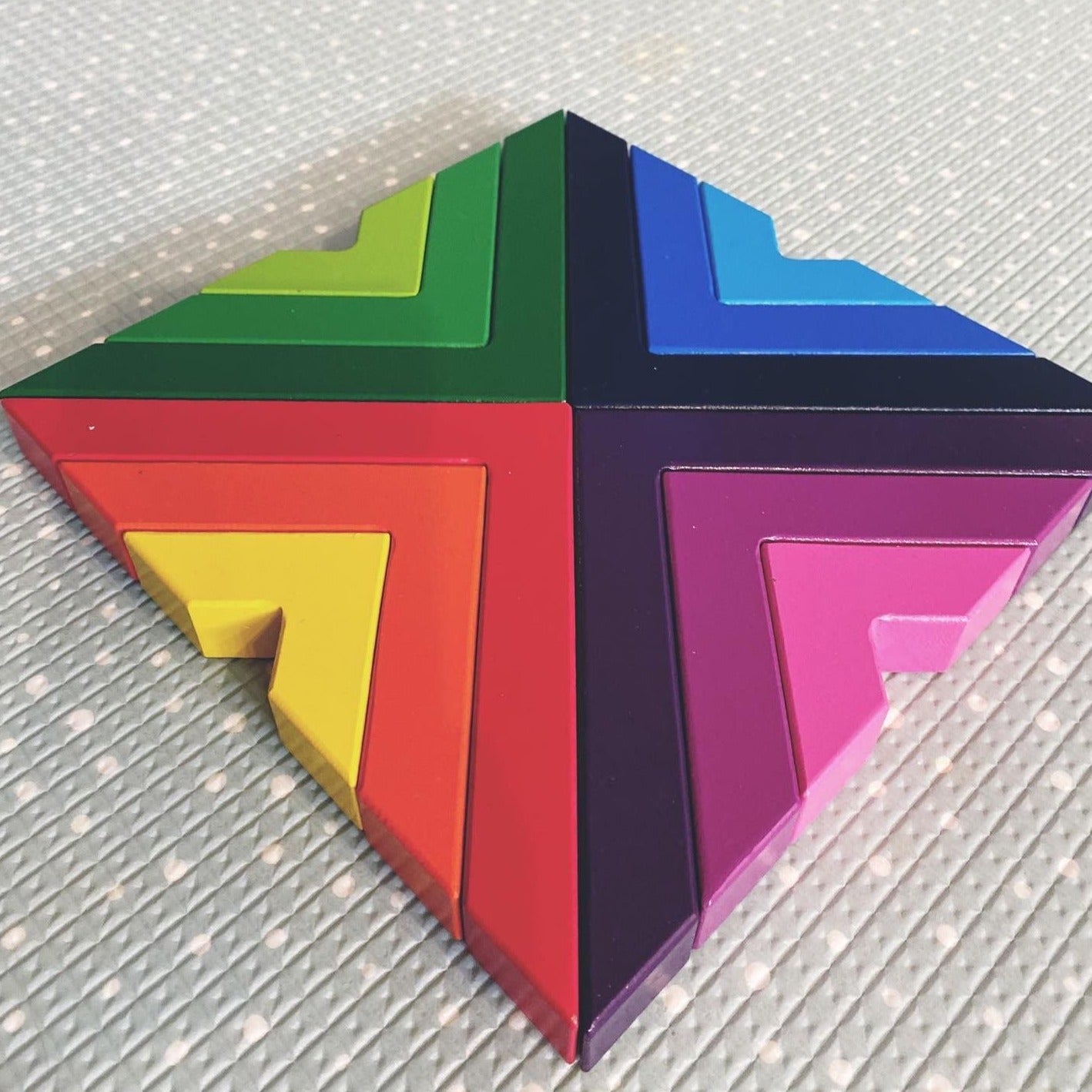 Rainbow Triangle Builder Set | Montessori Style Play